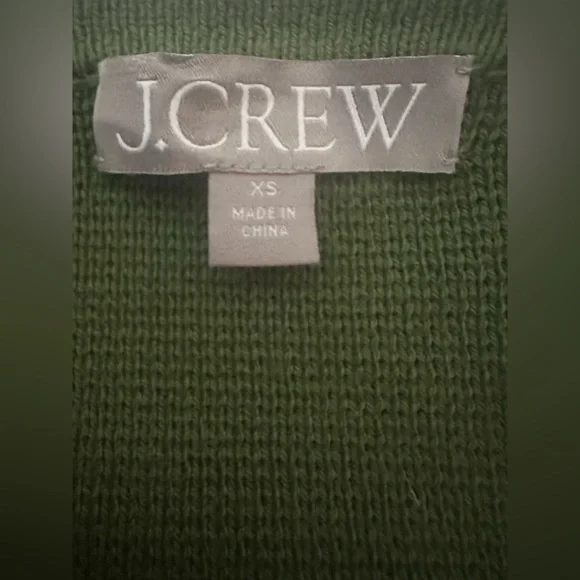 J Crew Women’s Green 100% Cotton Button-Up Cardigan Sweater Size XS - Picture 5 of 8
